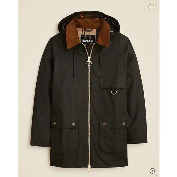 NWT Barbour® Gunnerside Highclere Wax Jacket Hooded Coat Olive 6 - Picture 4 of 11